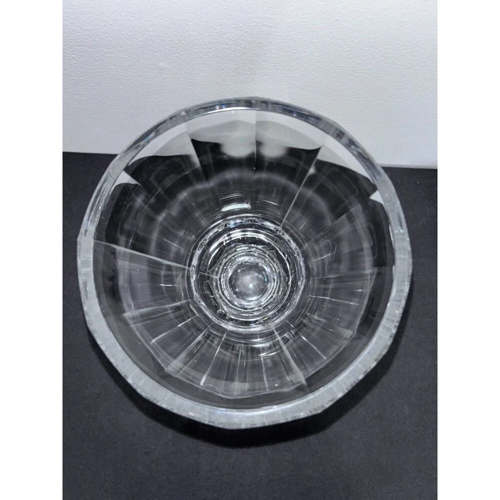 Vintage Val St. Lambert Crystal Vase Art Deco